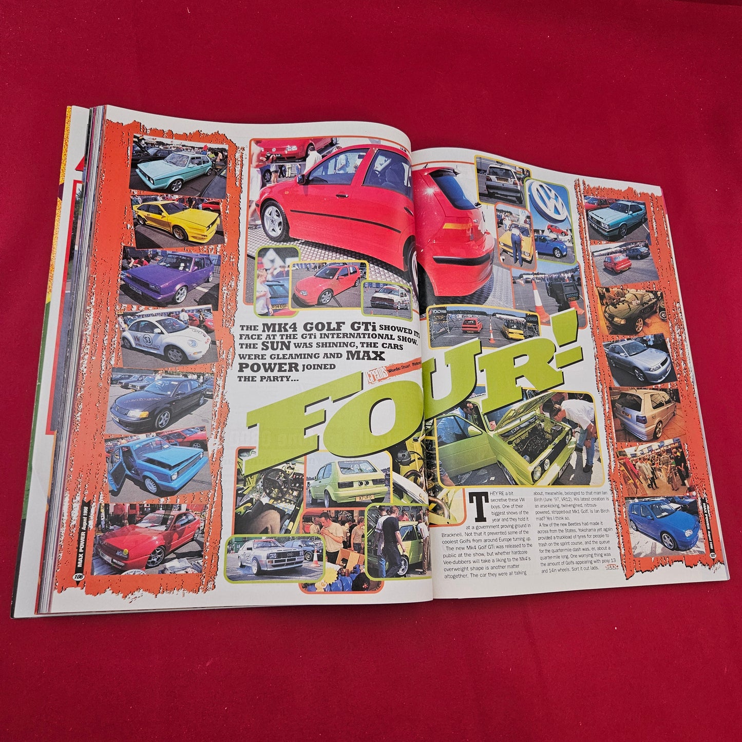 MAX POWER Magazine August 1998 (1304) Hell Raiser Peugeot 306 Mk4 Golf GTI