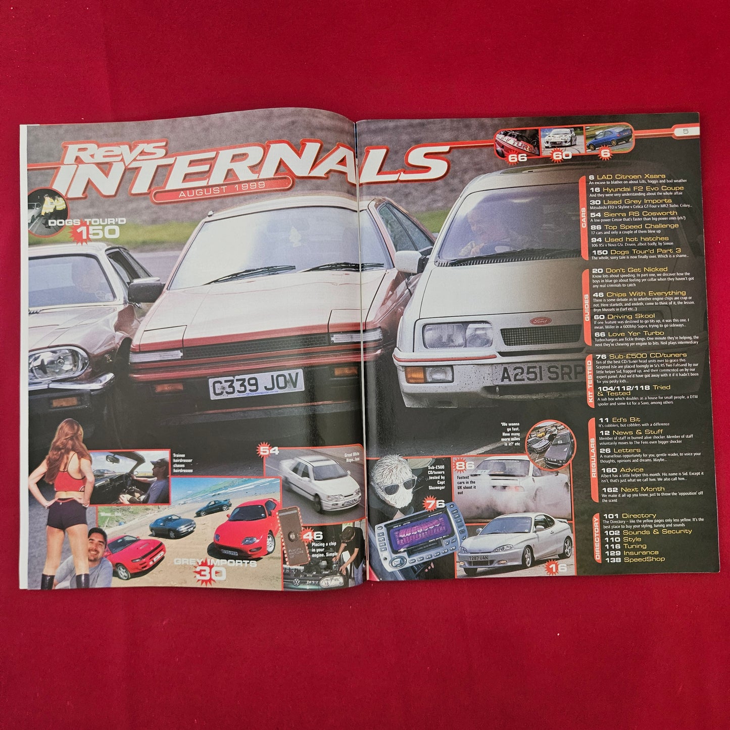 REVS Magazine August 1999 (1305) Sierra Cosworth Grey Imports 90s Tuning