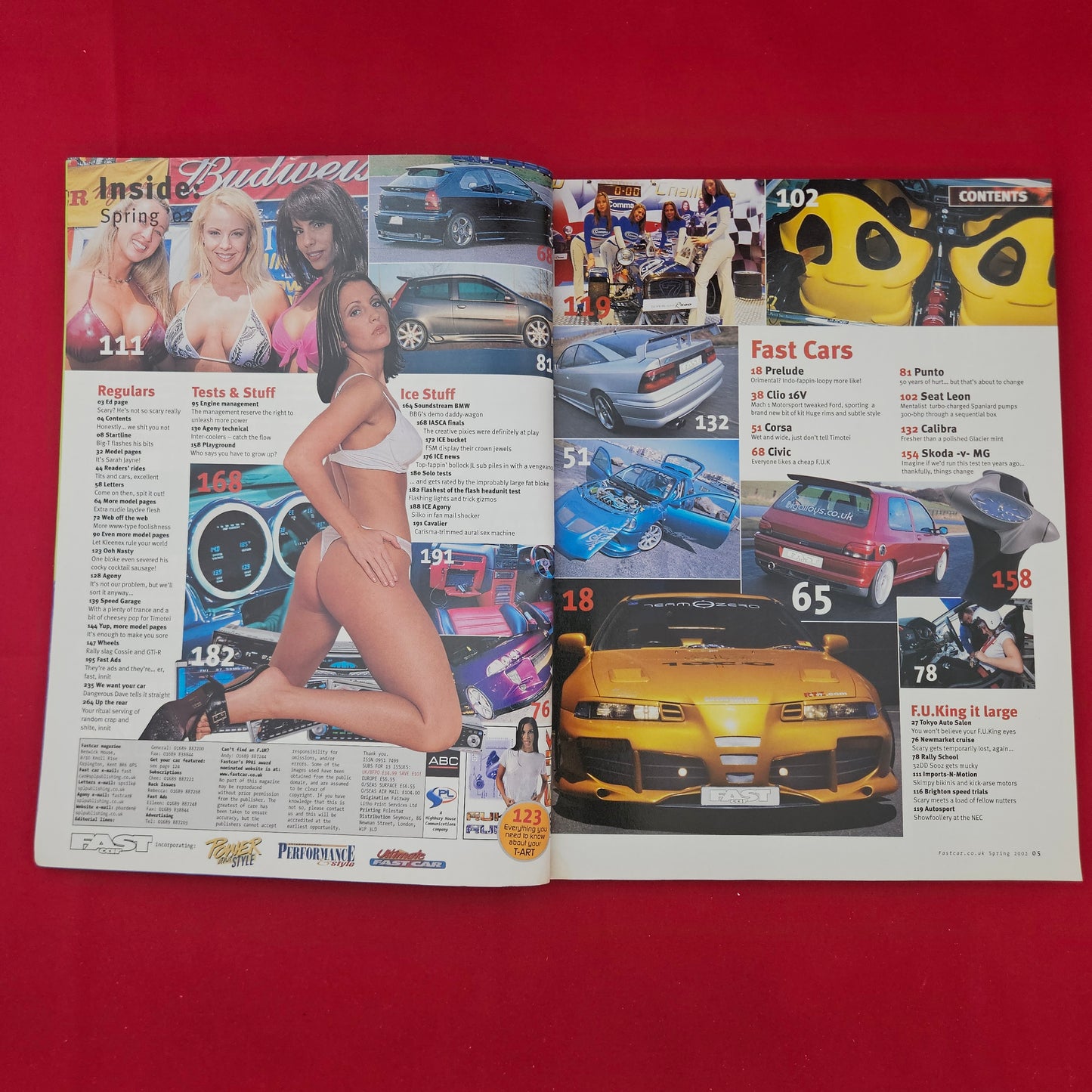 FAST CAR Magazine Spring 2002 (1305) SARAH JAYNE Honda Prelude Seat Leon