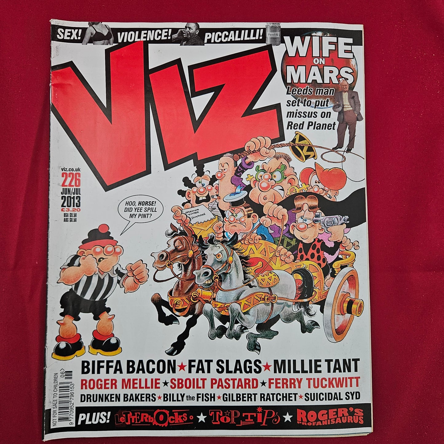 VIZ Comic Magazine Issue 226 June/July 2013 (1305) Biffa Bacon Wife On Mars