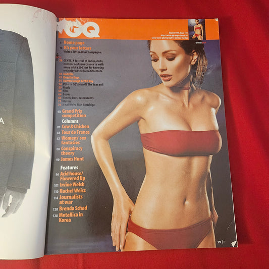 British GQ Magazine August 1998 (1311) BRENDA SCHAD Rachel Weisz James Hunt