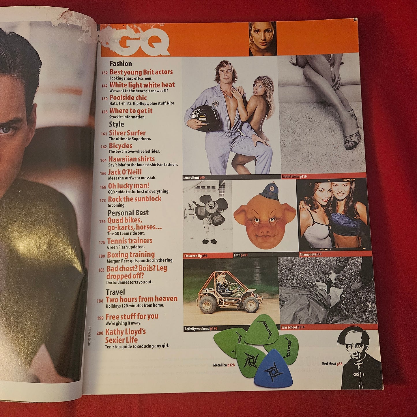 British GQ Magazine August 1998 (1311) BRENDA SCHAD Rachel Weisz James Hunt