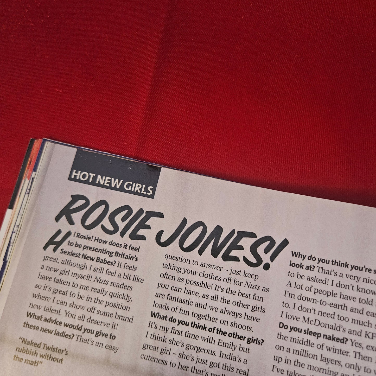 Nuts Magazine 26 June 2009 (1313) ROSIE JONES Poster! India Reynolds Emily O'Hara