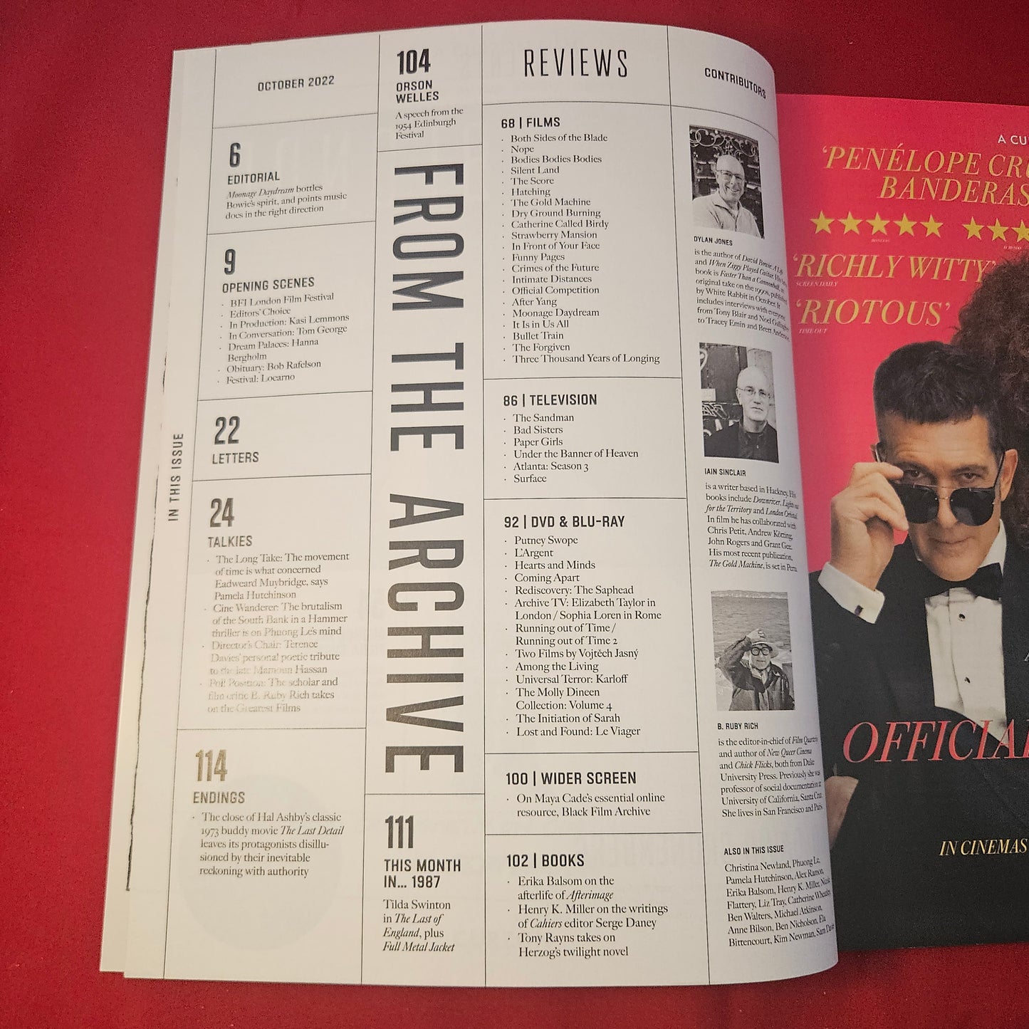 Sight & Sound Magazine October 2022 (1316) David Bowie Blonde Ana de Armas BFI