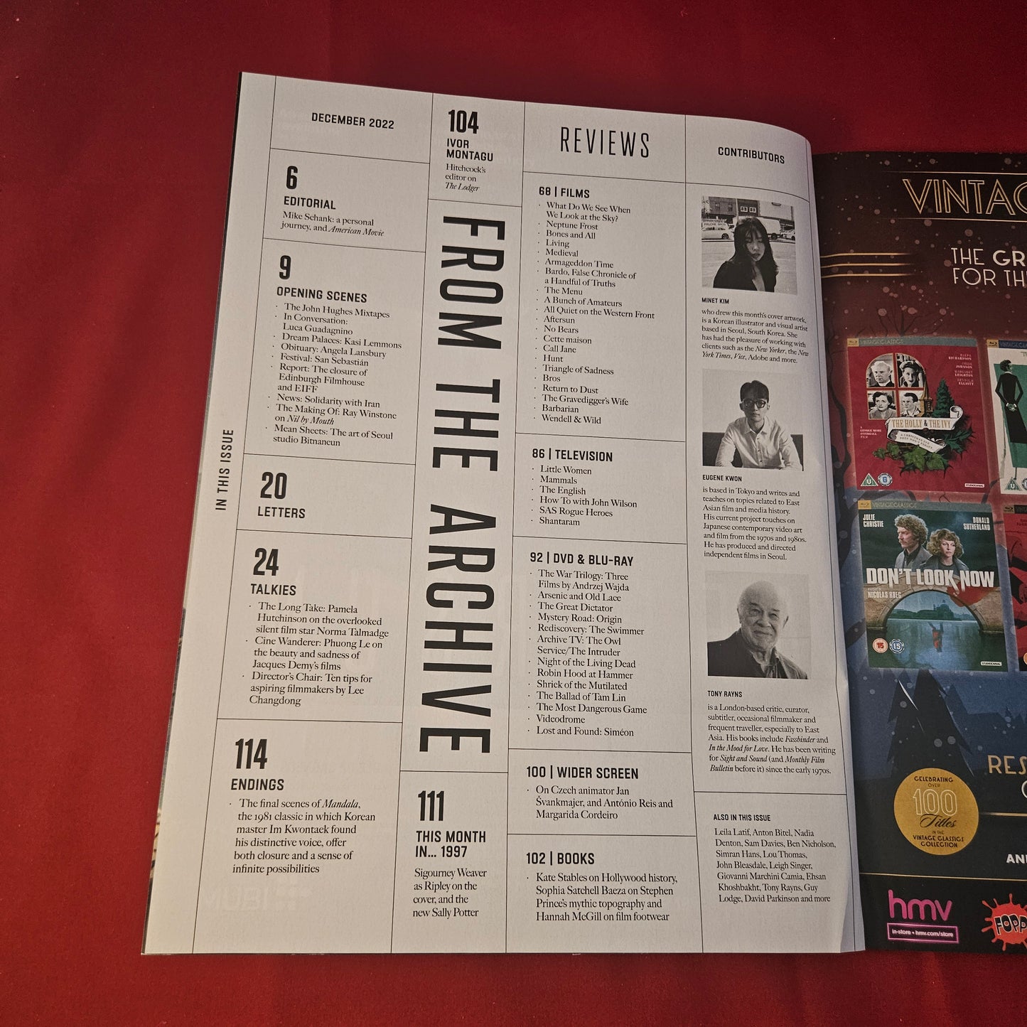 Sight & Sound Magazine December 2022 (1316) Korean Cinema Aftersun Park Chanwook