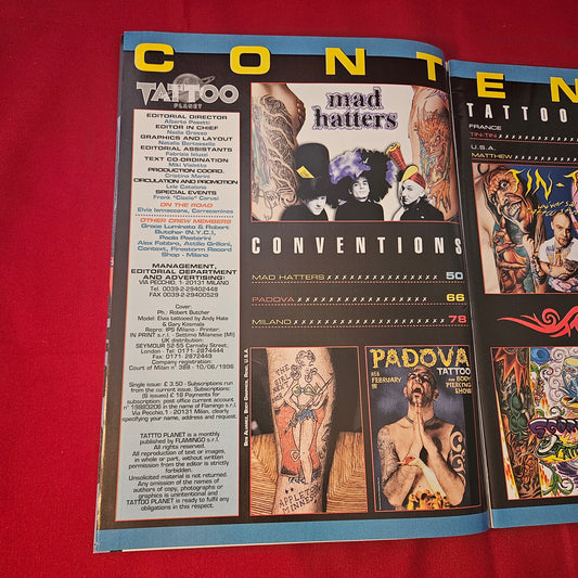 Planet Tattoo Magazine May 1997 Issue 10 (1317) Tin-Tin Milan Padua Mad Hatters