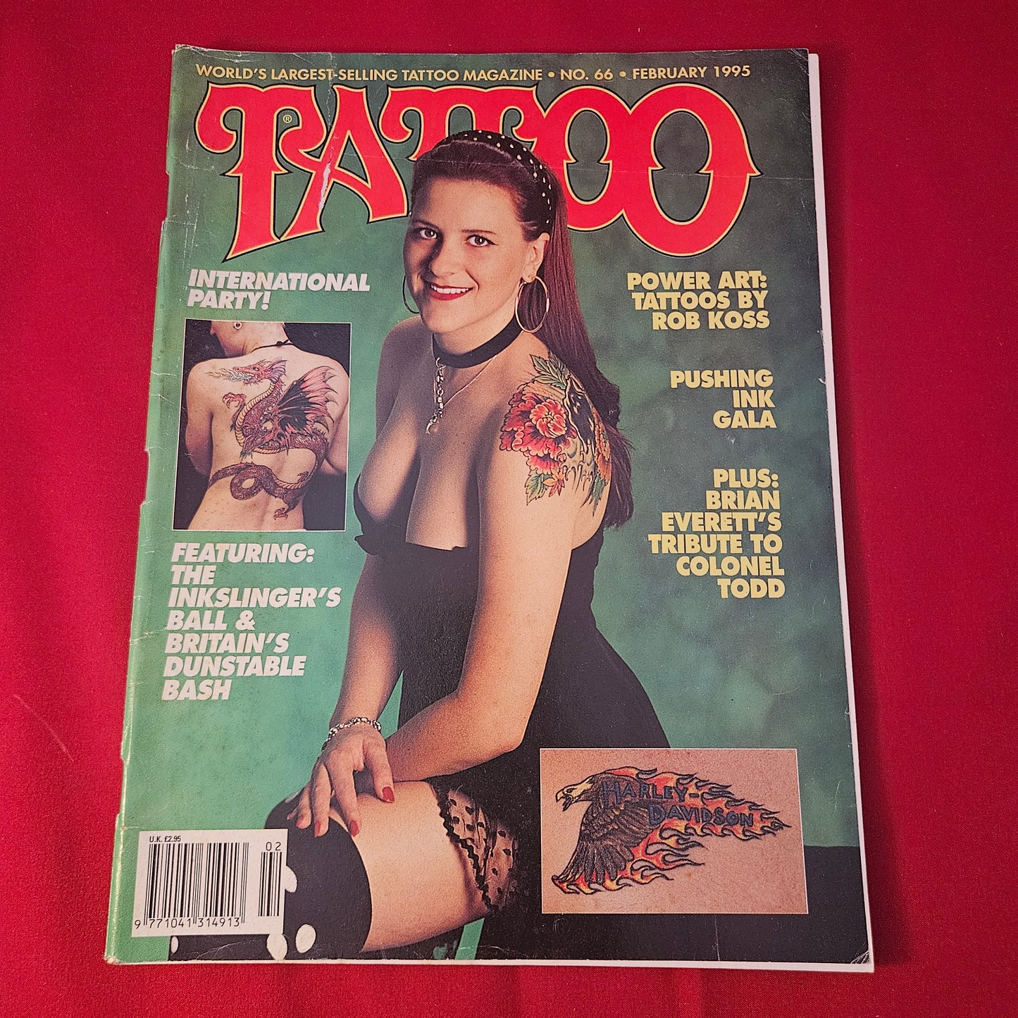 Tattoo Magazine February 1995 Issue 66 (1317) Rob Koss Colonel Todd Inkslinger's