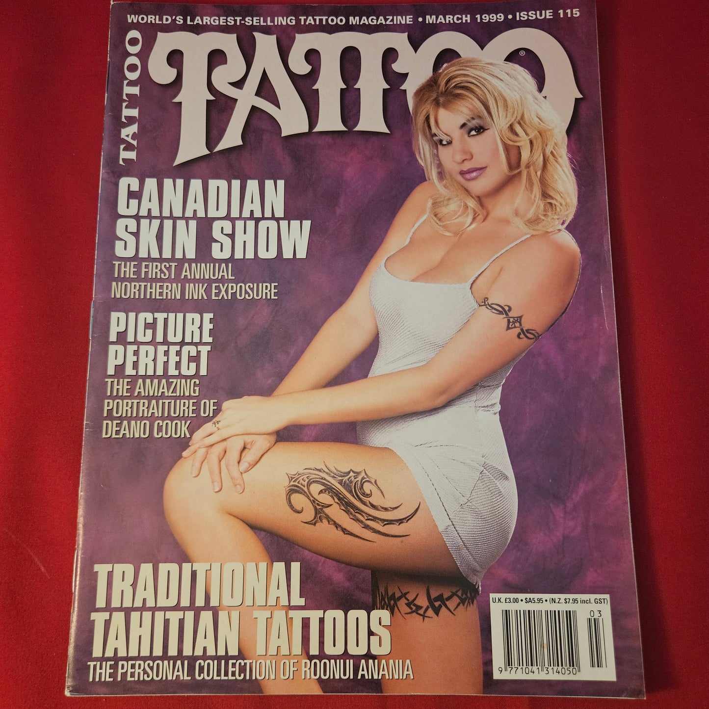 Tattoo Magazine March 1999 Issue 115 (1317) Deano Cook Tahitian Ink Northern Expo