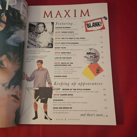 MAXIM Magazine September 1995 Issue 5 (1318) Bond Girls Ursula Andress 007