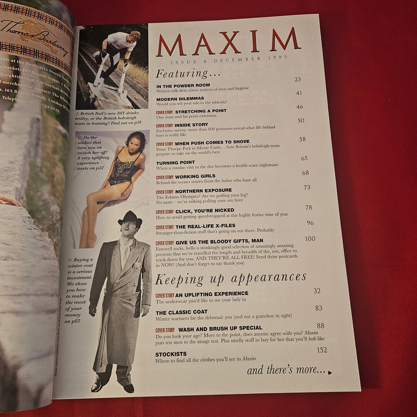 MAXIM Magazine December 1995 Issue 8 (1318) John Motson Dermot Reeve Lingerie