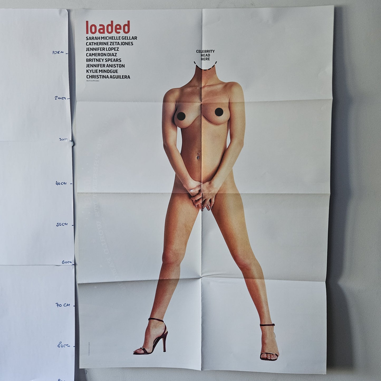 Loaded Magazine Poster (BB007) Celebrity Head Here Y2K Lad Mag Humour