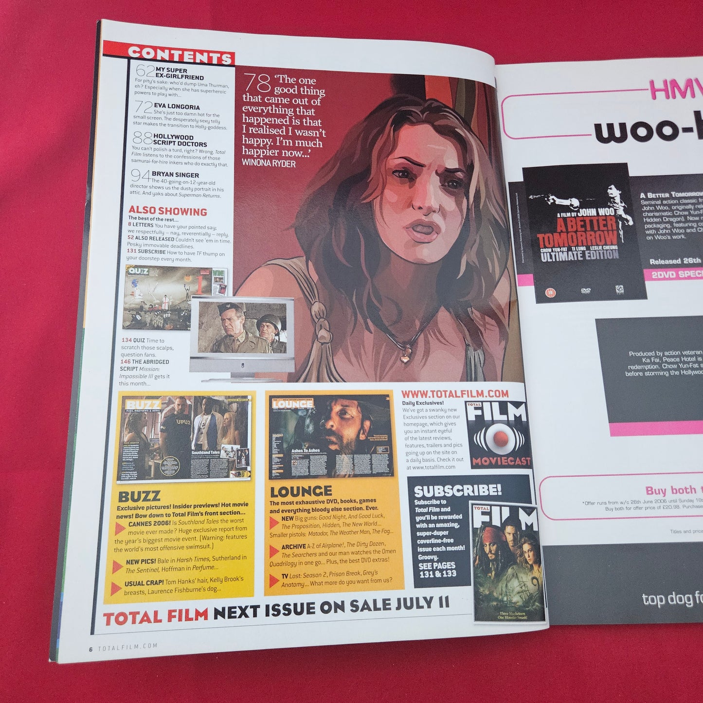 Total Film Magazine Summer 2006 Issue 117 (1319) Pirates Of The Caribbean Winona Ryder