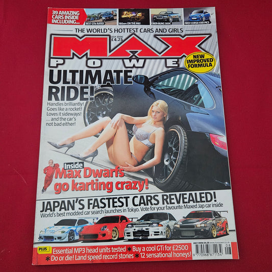 Max Power Magazine July 2006 (1321) Victoria Jensen JDM Skyline GT-R HKS Evo