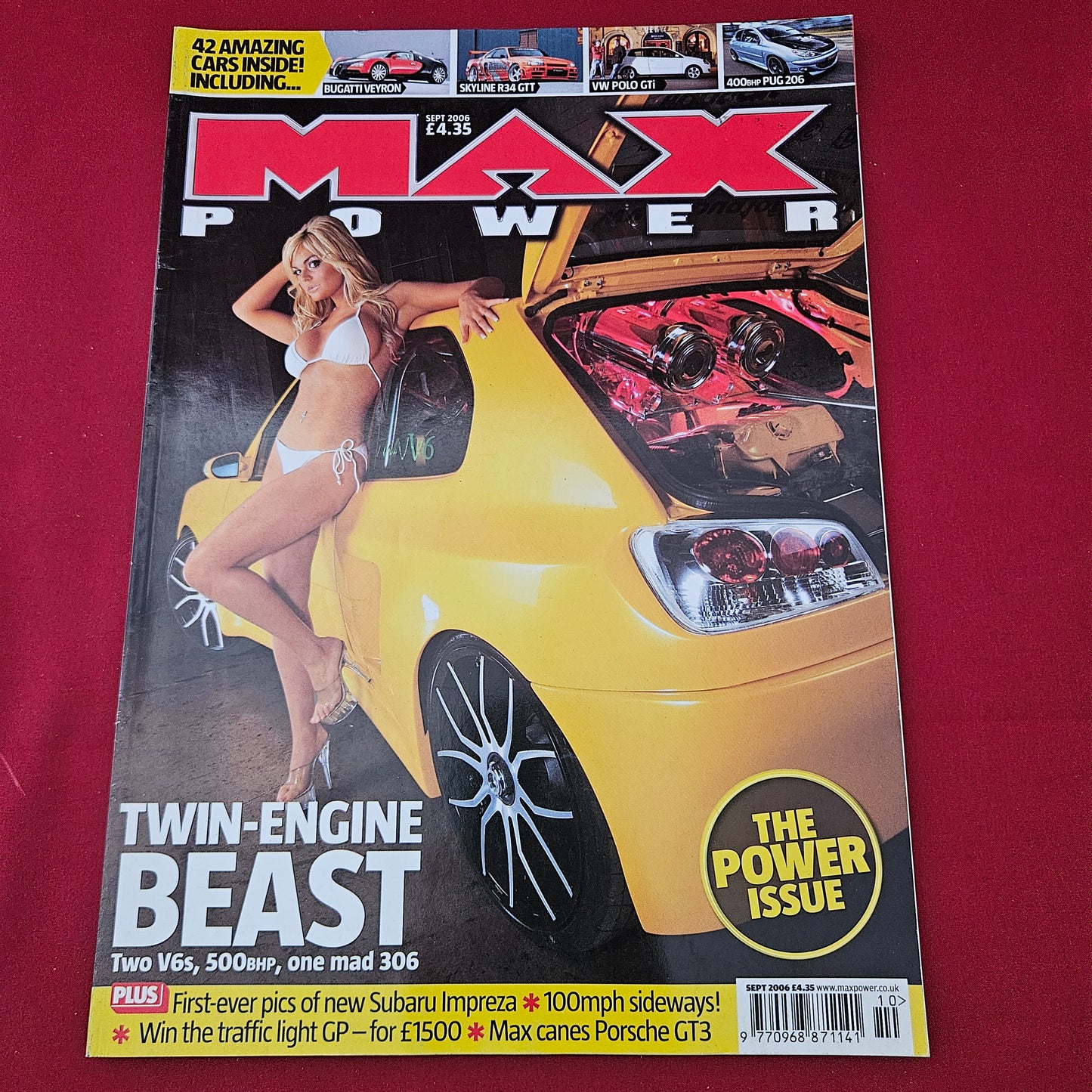 Max Power Magazine September 2006 (1321) Lisa-Marie Peugeot 306 Skyline R34 Bugatti