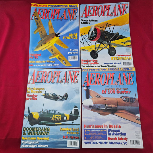 BUNDLE 4x AEROPLANE Monthly Magazines Job Lot 1997 Sequential Run (BJL0136)