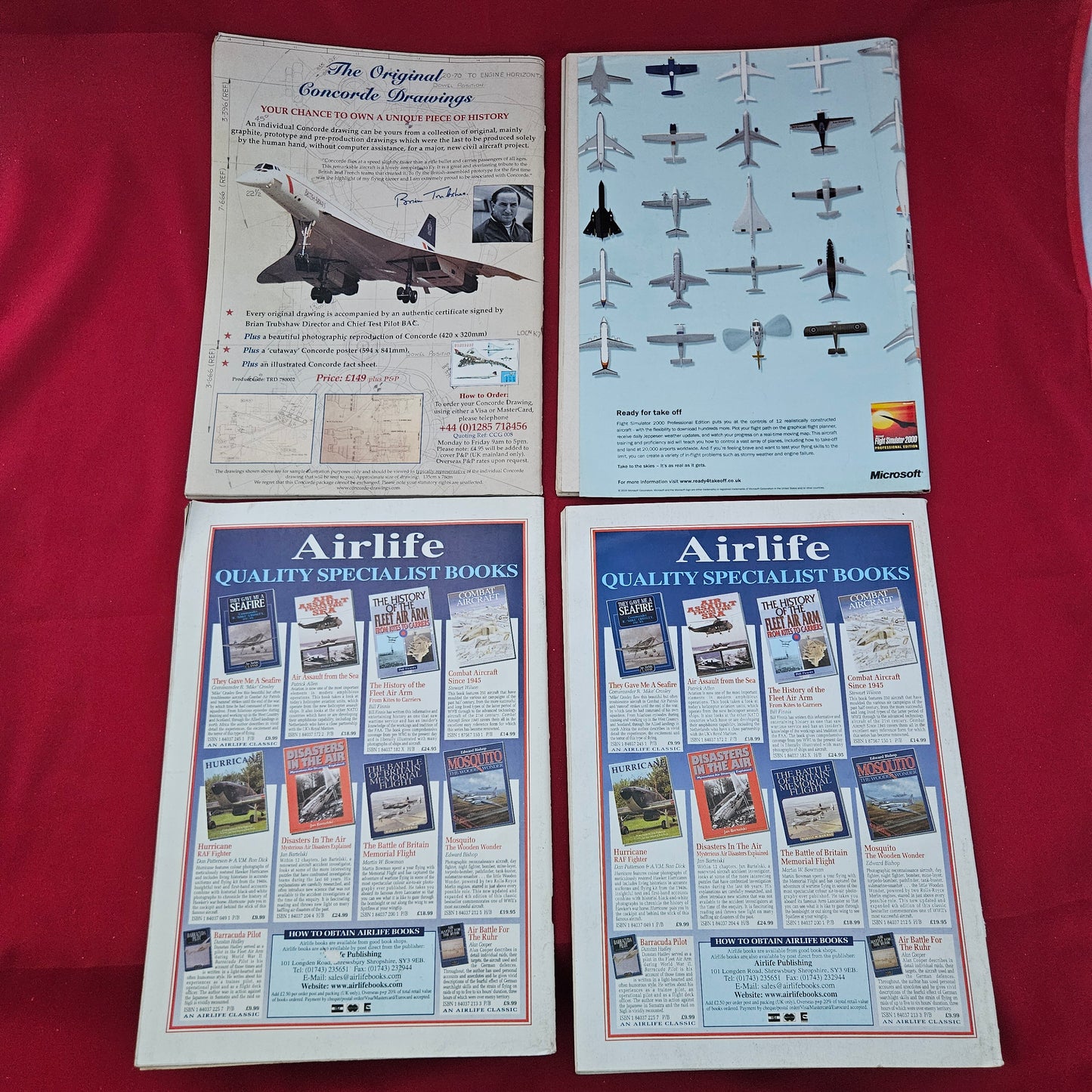 BUNDLE 4x AEROPLANE Magazines Job Lot Early 2001 Sequential Run (BJL0138)