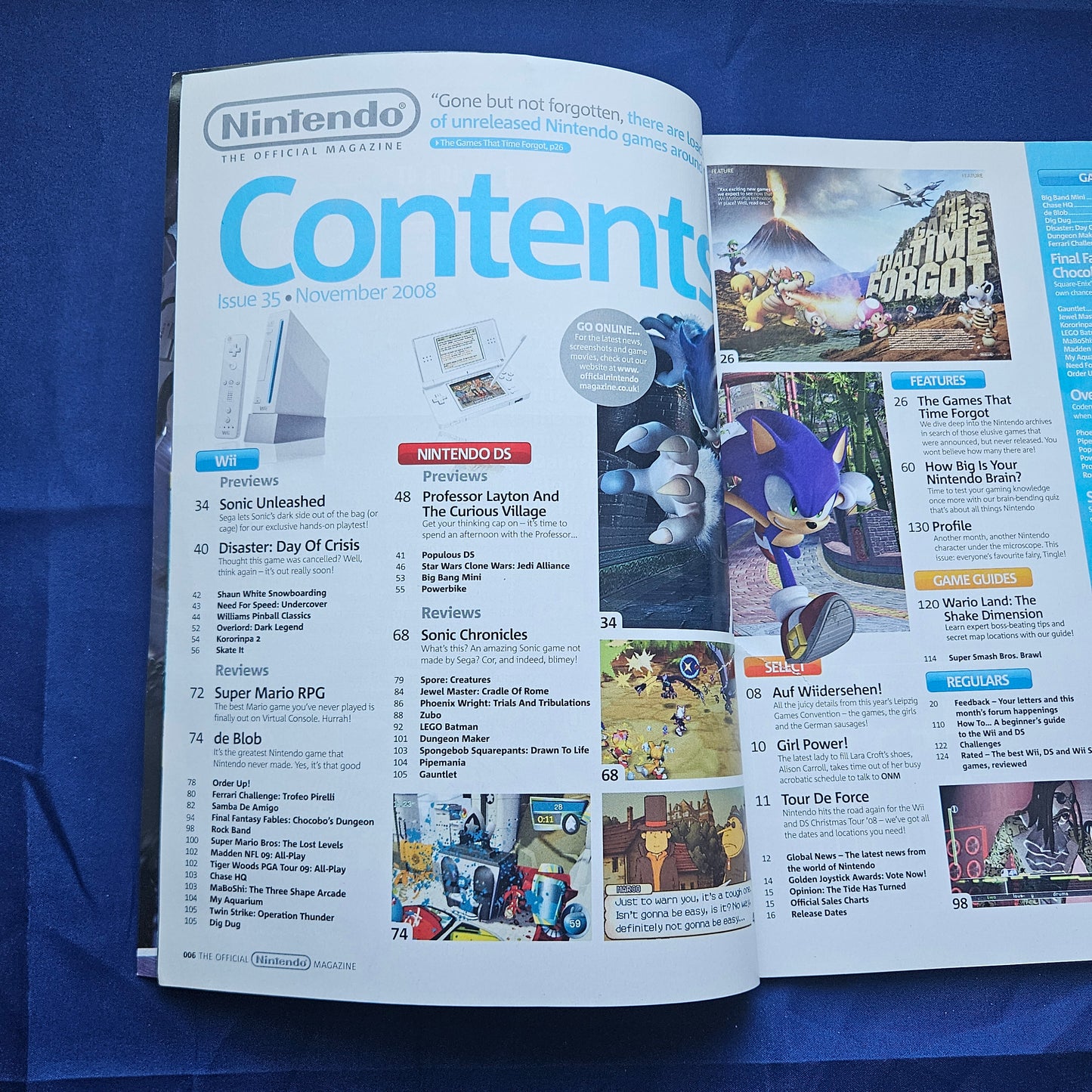 Official Nintendo Magazine Issue 35 November 2008 (1326) Sonic Unleashed Super Mario