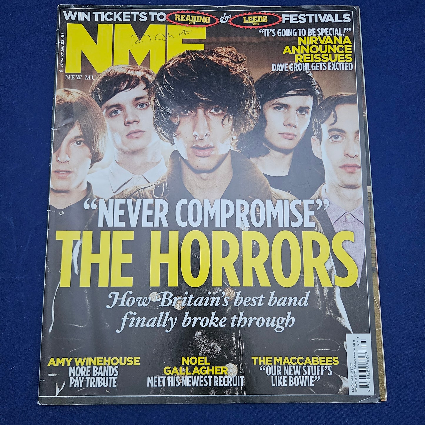 NME Magazine 6 August 2011 (1328) The Horrors Nirvana Amy Winehouse Kasabian