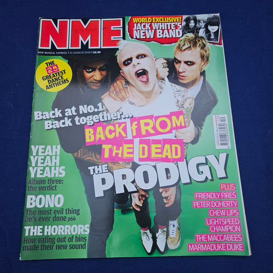 NME Magazine 21 March 2009 (1328) The Prodigy Yeah Yeah Yeahs Jack White Bono