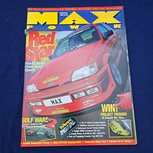 Max Power Magazine September 1995 (1329) Fiesta RS Turbo Golf GTi Corsa Nova GTE