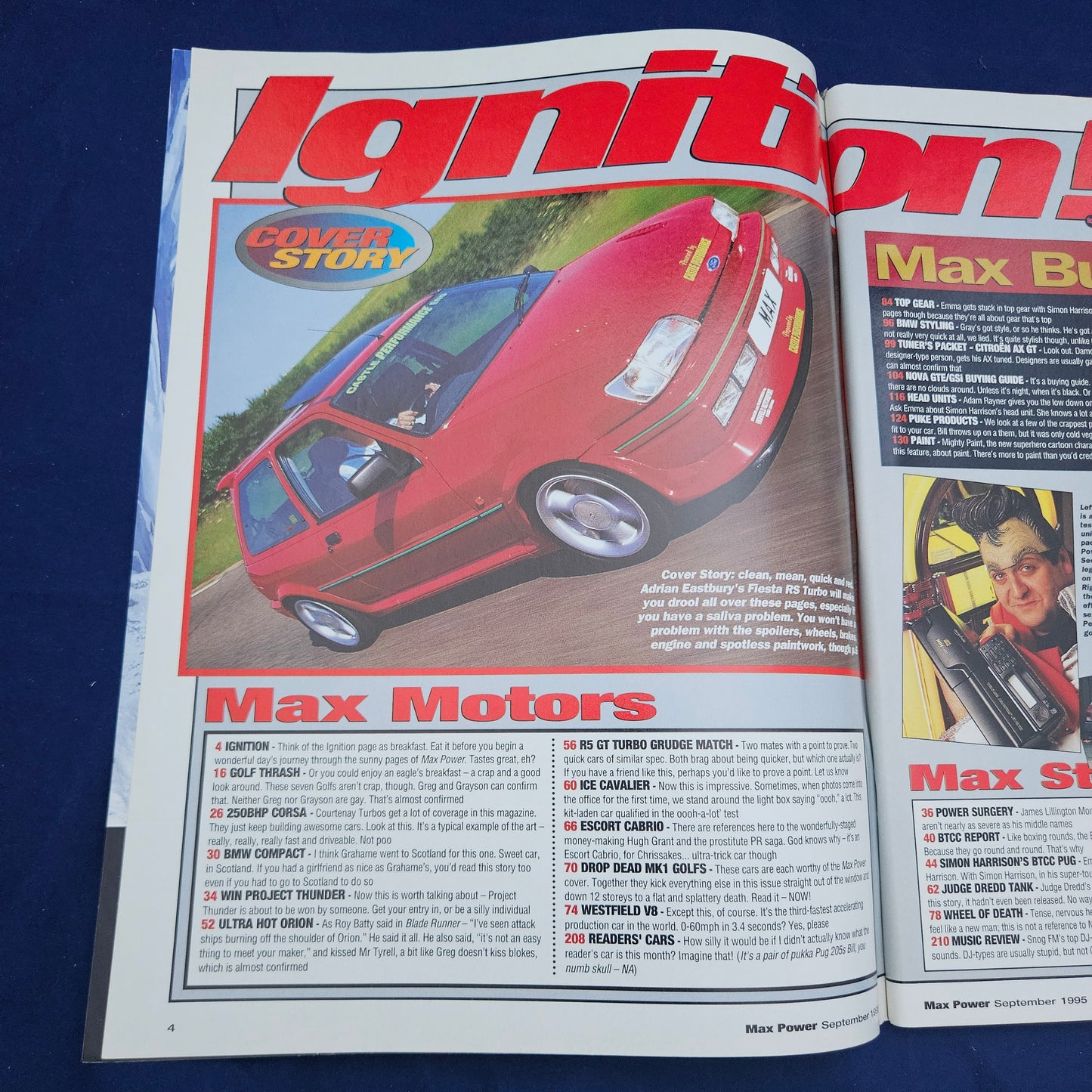 Max Power Magazine September 1995 (1329) Fiesta RS Turbo Golf GTi Corsa Nova GTE