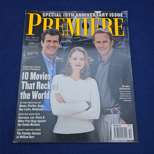 Premiere Movie Magazine October 1997 (1330) 10th Anniversary Mel Gibson Jodie Foster