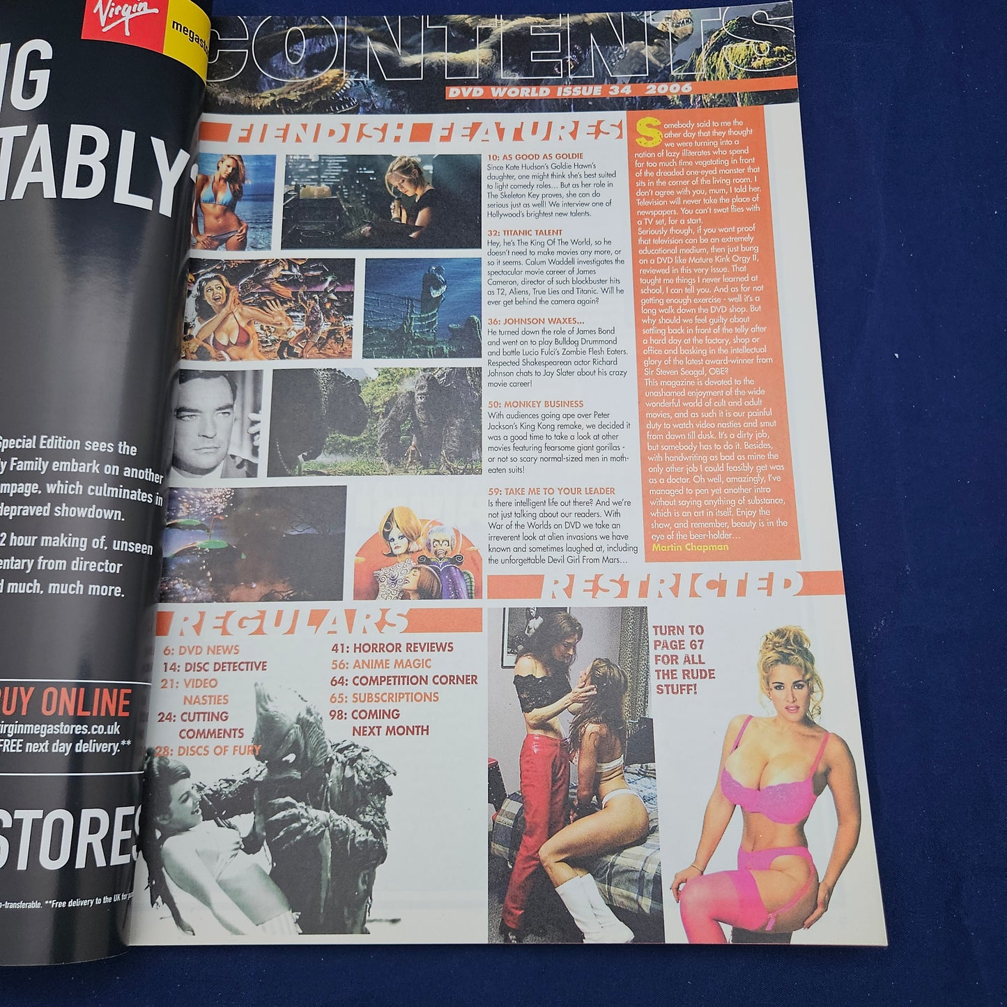 DVD World Magazine Issue 34 2006 (1336) Nicole Lauren Marilyn Chambers Kate Hudson