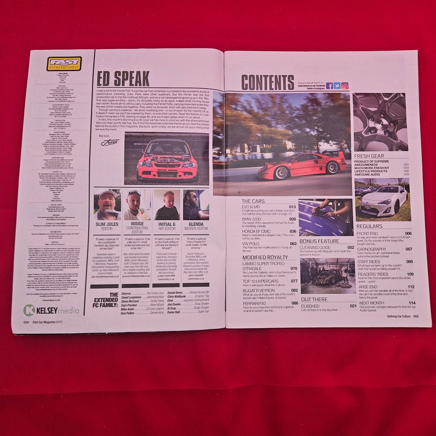 Fast Car Magazine July 2017 (1337) Mitsubishi Evo IX MR Ferrari F40 Lambo Civic
