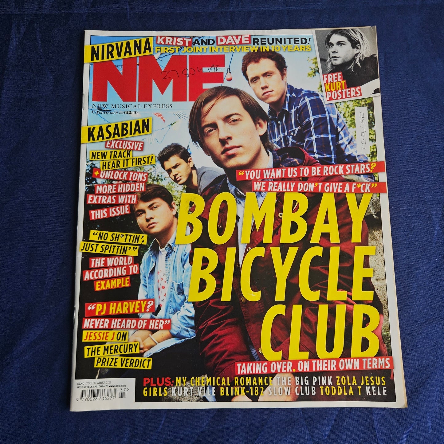 NME Magazine 17 September 2011 (1339) Bombay Bicycle Club Nirvana Kasabian Blink-182