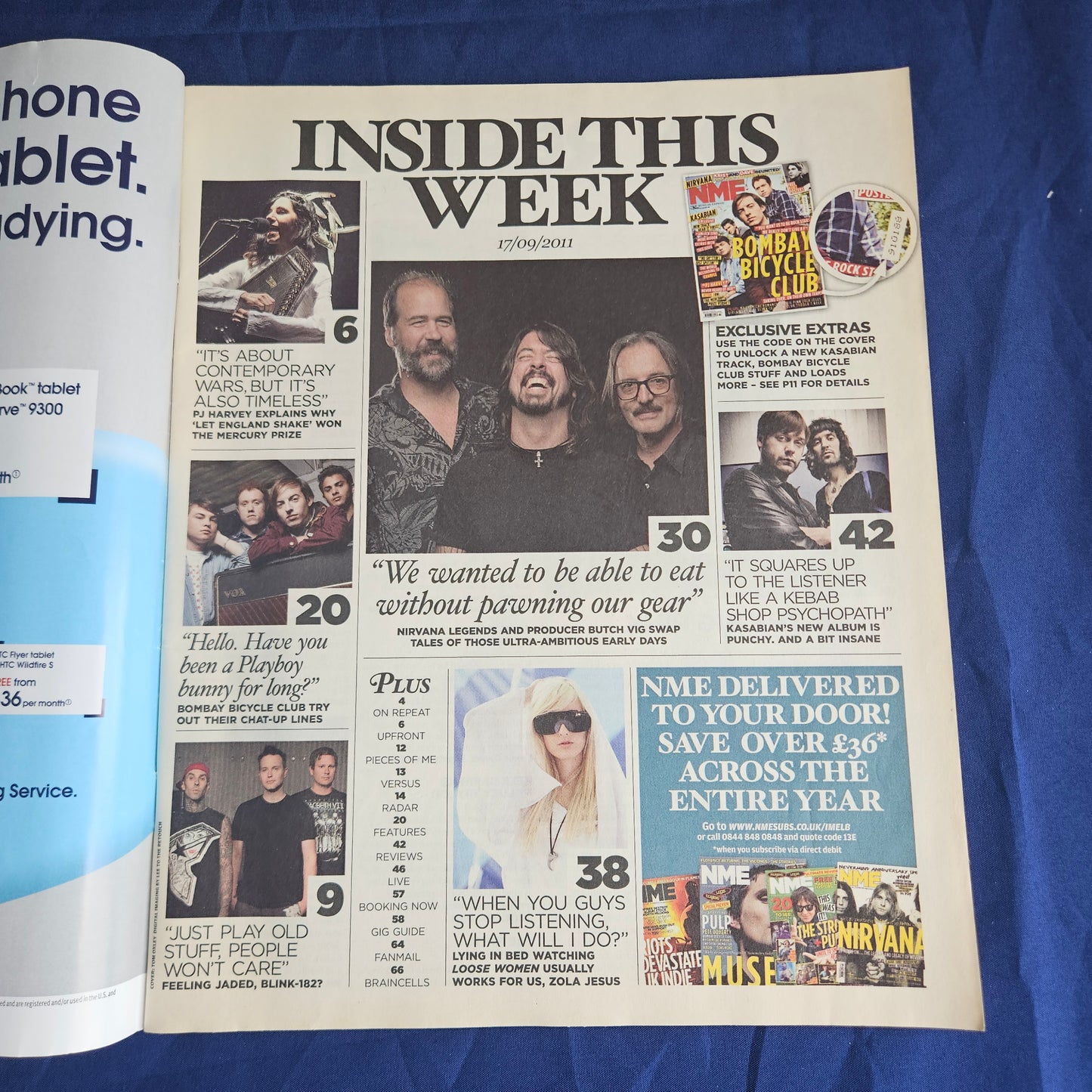 NME Magazine 17 September 2011 (1339) Bombay Bicycle Club Nirvana Kasabian Blink-182