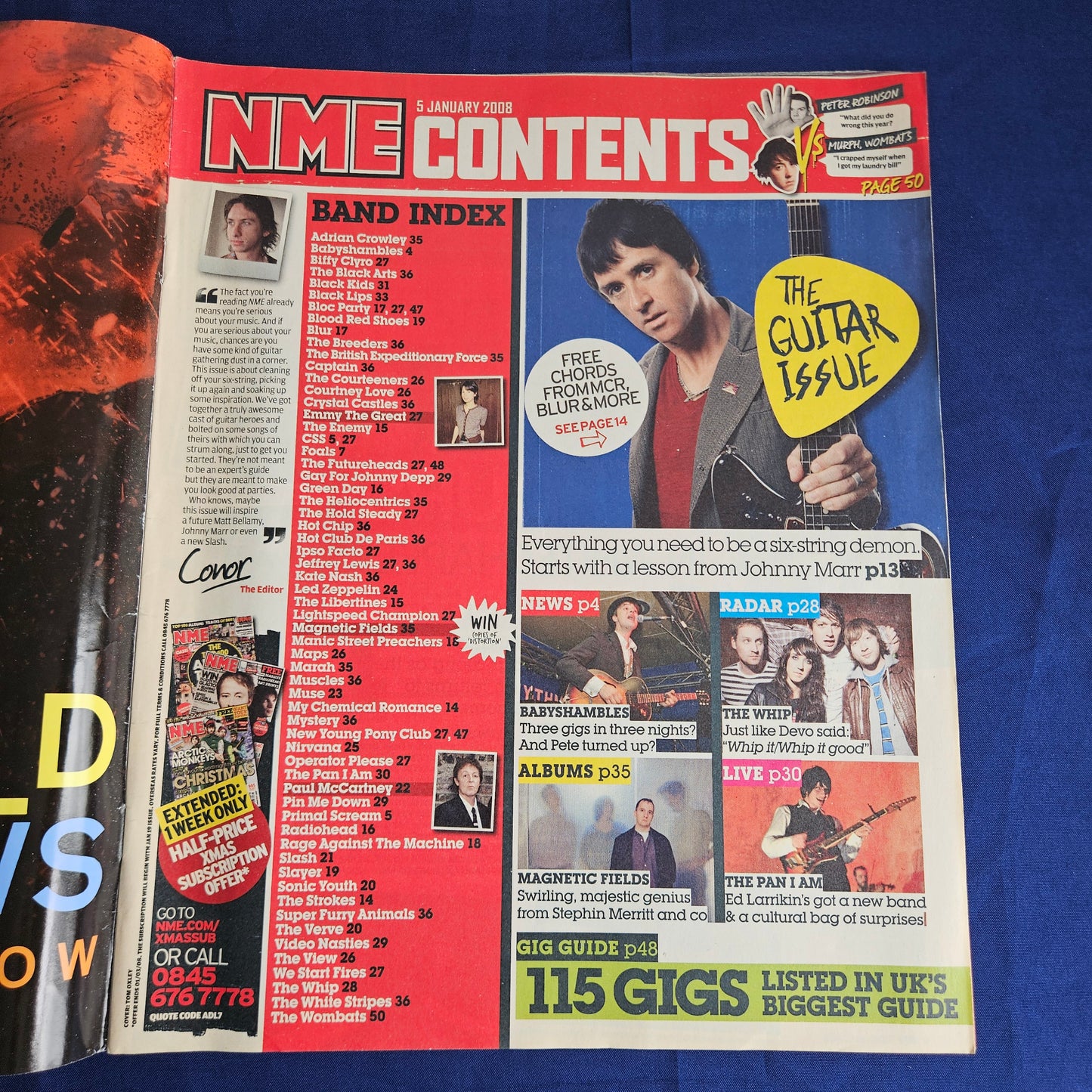 NME Magazine 5 January 2008 (1339) Guitar Issue Muse Matt Bellamy Johnny Marr MCR