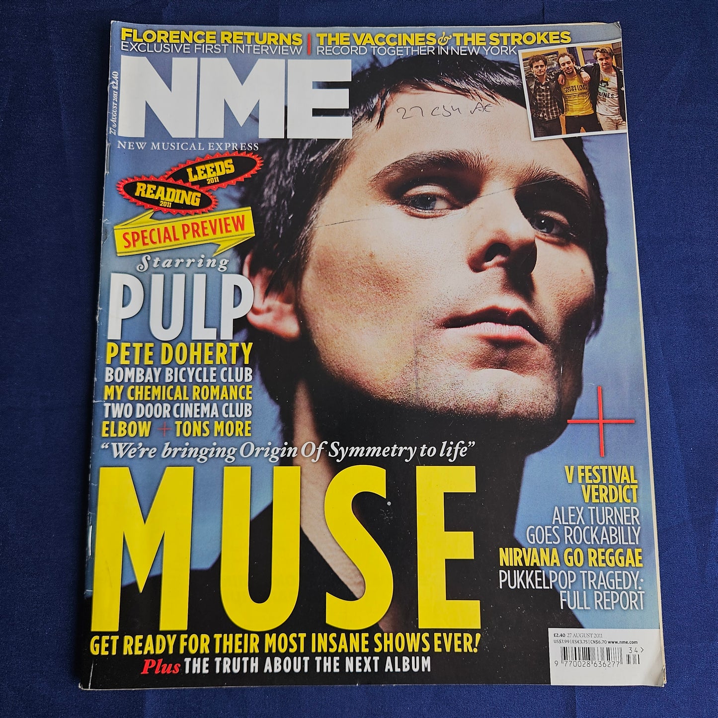 NME Magazine 27 August 2011 (1339) Muse The Strokes Florence + The Machine Pulp MCR