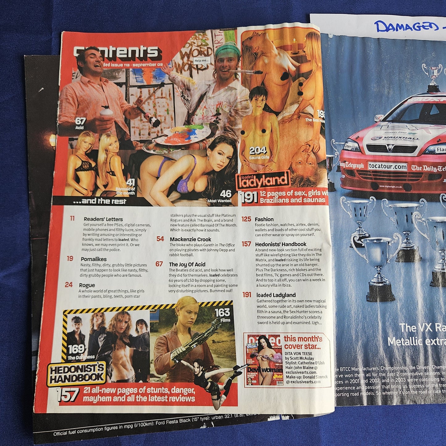 Loaded Magazine September 2003 (1340) Dita Von Teese Sophie Howard Nikki Ziering