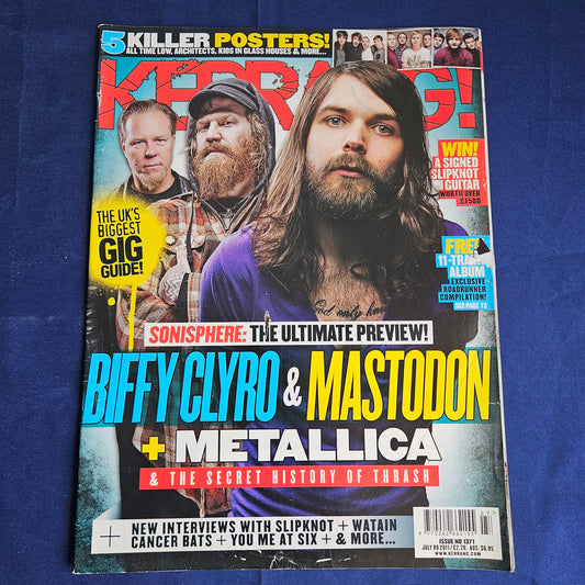 Kerrang Magazine July 9 2011 #1371 (1341) Metallica Biffy Clyro Mastodon Slipknot