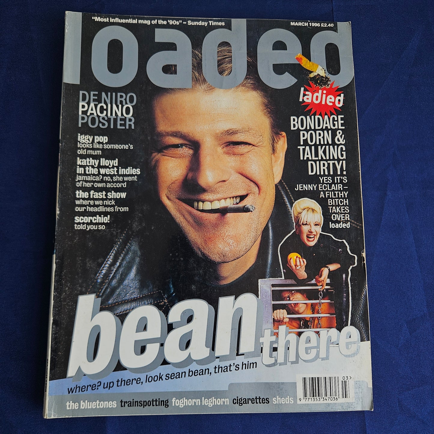 Loaded Magazine March 1996 (1342) Sean Bean Kathy Lloyd Poster Trainspotting