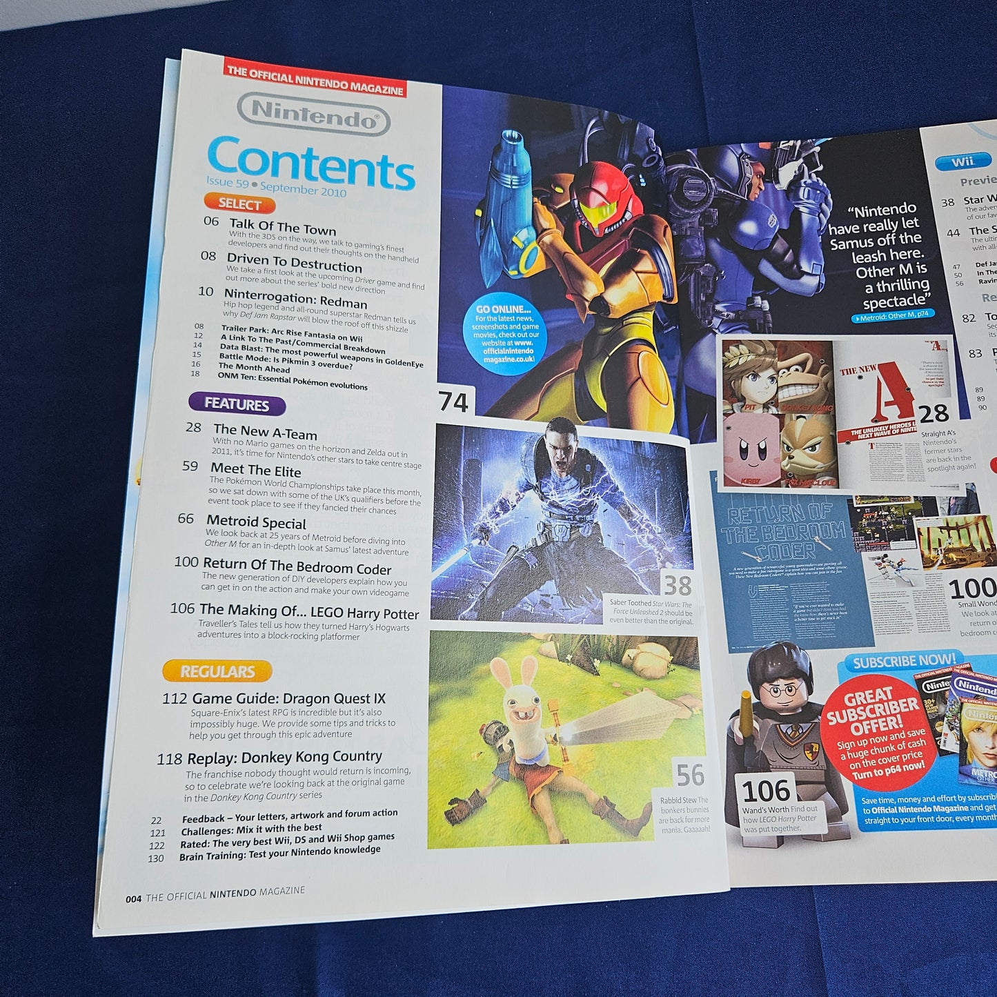 Official Nintendo Magazine Issue 59 September 2010 Metroid Other M Pokemon Black/White