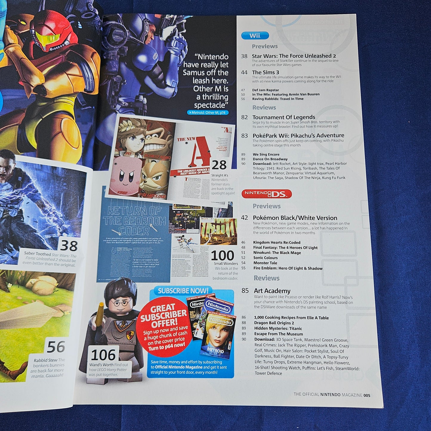 Official Nintendo Magazine Issue 59 September 2010 Metroid Other M Pokemon Black/White