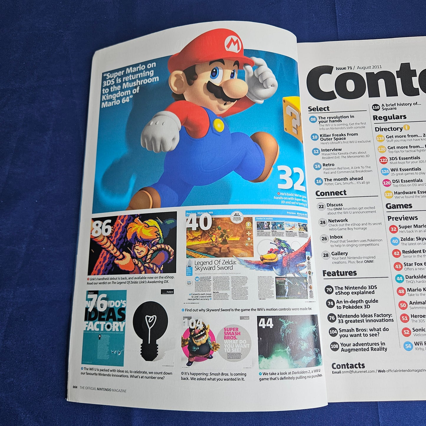 Official Nintendo Magazine Issue 71 August 2011 Super Mario 3D Zelda Skyward Sword