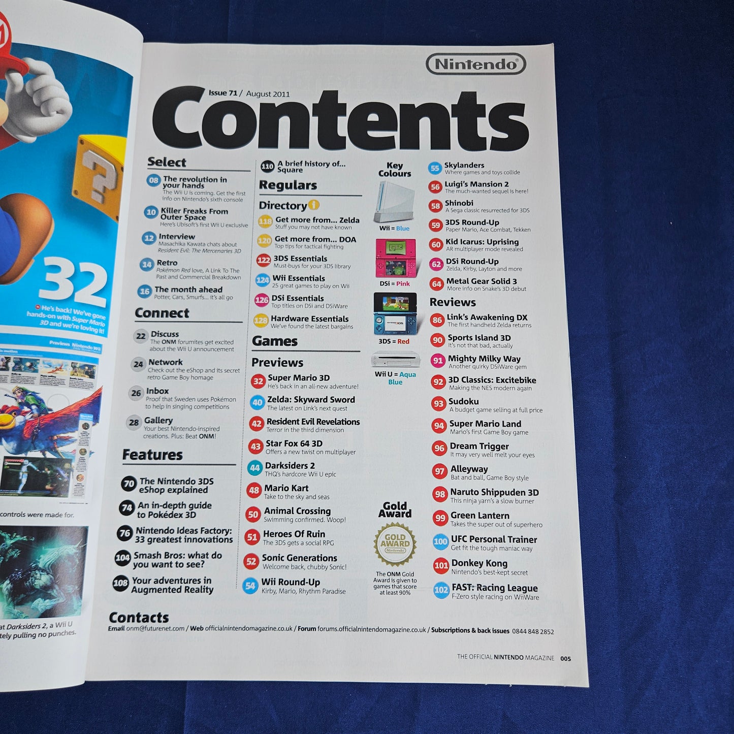 Official Nintendo Magazine Issue 71 August 2011 Super Mario 3D Zelda Skyward Sword