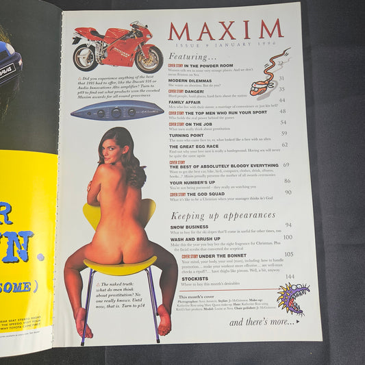 Maxim Magazine January 1996 (1354) Louise Glenn Hoddle The Maxim Awards Y2K