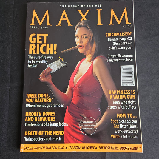 Maxim Magazine April 1996 (1354) Kristen Hartwig Lee Evans Frank Warren 90s