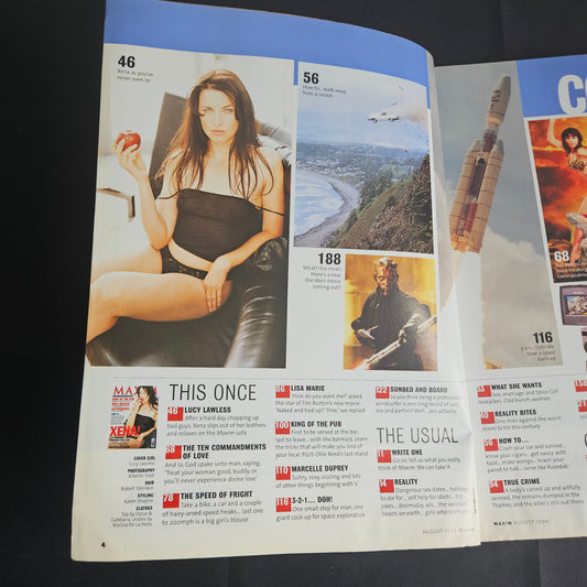 Maxim Magazine August 1999 (1354) Lucy Lawless Xena Lisa Marie Marcelle Duprey