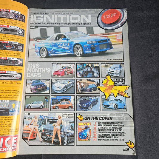 Max Power Magazine November 2003 (1355) Lauren Pope Cassie Nissan Skyline JDM