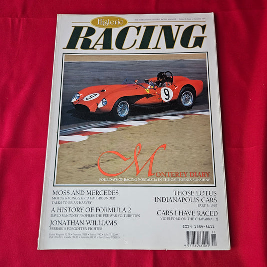 Historic Racing Magazine November 1994 Vol 1 No 3 (1364) Stirling Moss Ferrari Lotus F2