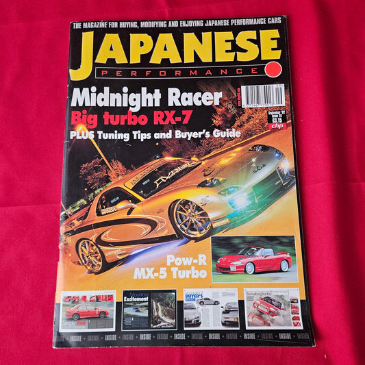 Japanese Performance Magazine September 2002 #20 (1364) Mazda RX-7 MX-5 Turbo Evo STi