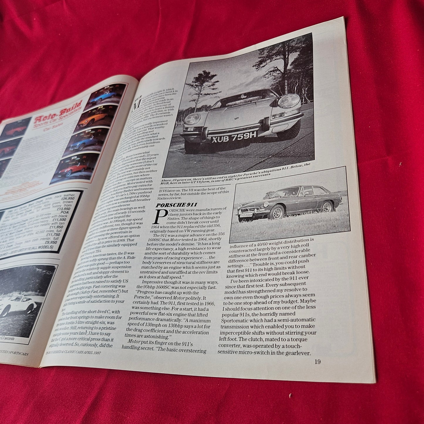 Classic Cars Magazine Sports Cars of the 60s  April 1987 (1364) Jaguar E-Type