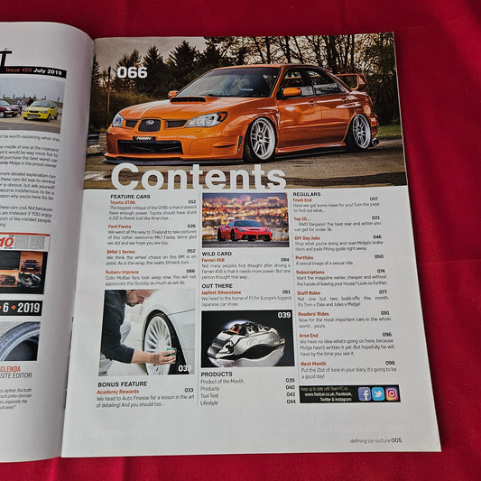 Fast Car Magazine July 2019 #409 (1367) 2JZ Toyota GT86 Ford Fiesta WRX STI Ferrari 458