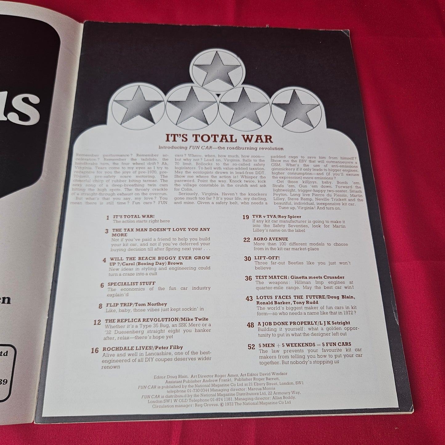 Fun Car Magazine Special 1972 (1371) Kit Cars Ginetta Crusader Lotus