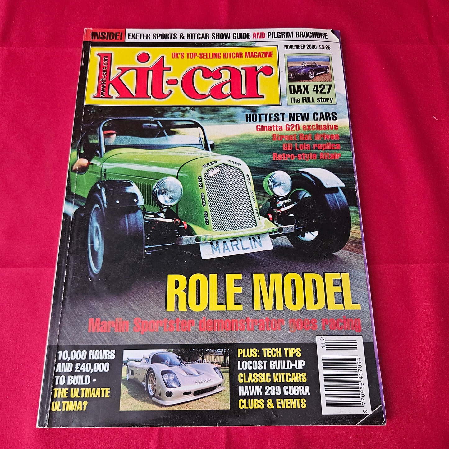 Kit Car Magazine November 2000 (1371) Marlin Sportster Ultima Dax 427 Hawk Cobra
