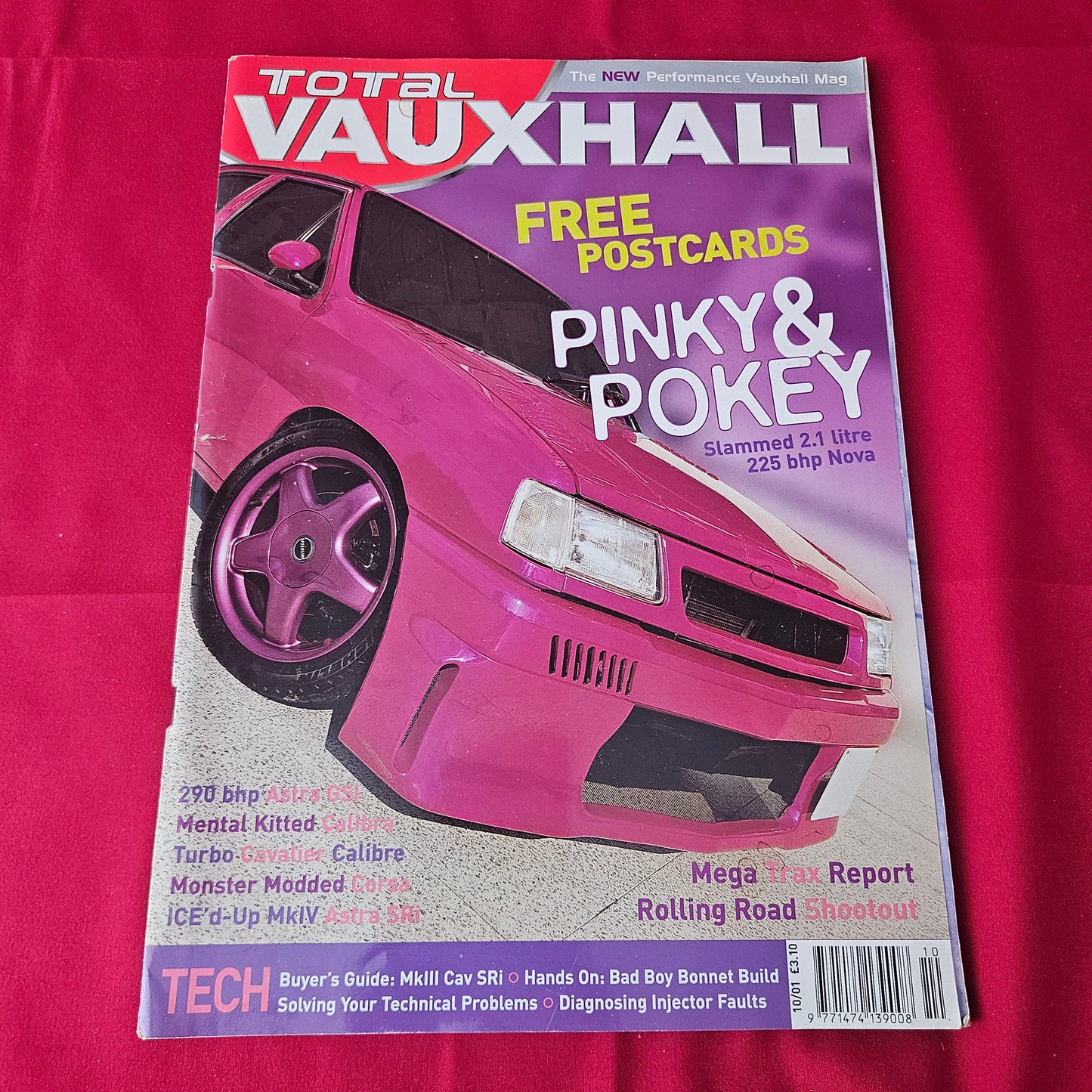 Total Vauxhall Magazine October 2001 (1372) Modded Nova 2.1 Astra GSi Calibra +POSTCARDS
